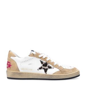 Golden Goose White and Beige Sneakers